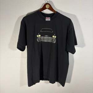 Bayside Classic Car Graphic T-Shirt Size Large Black Made in USA